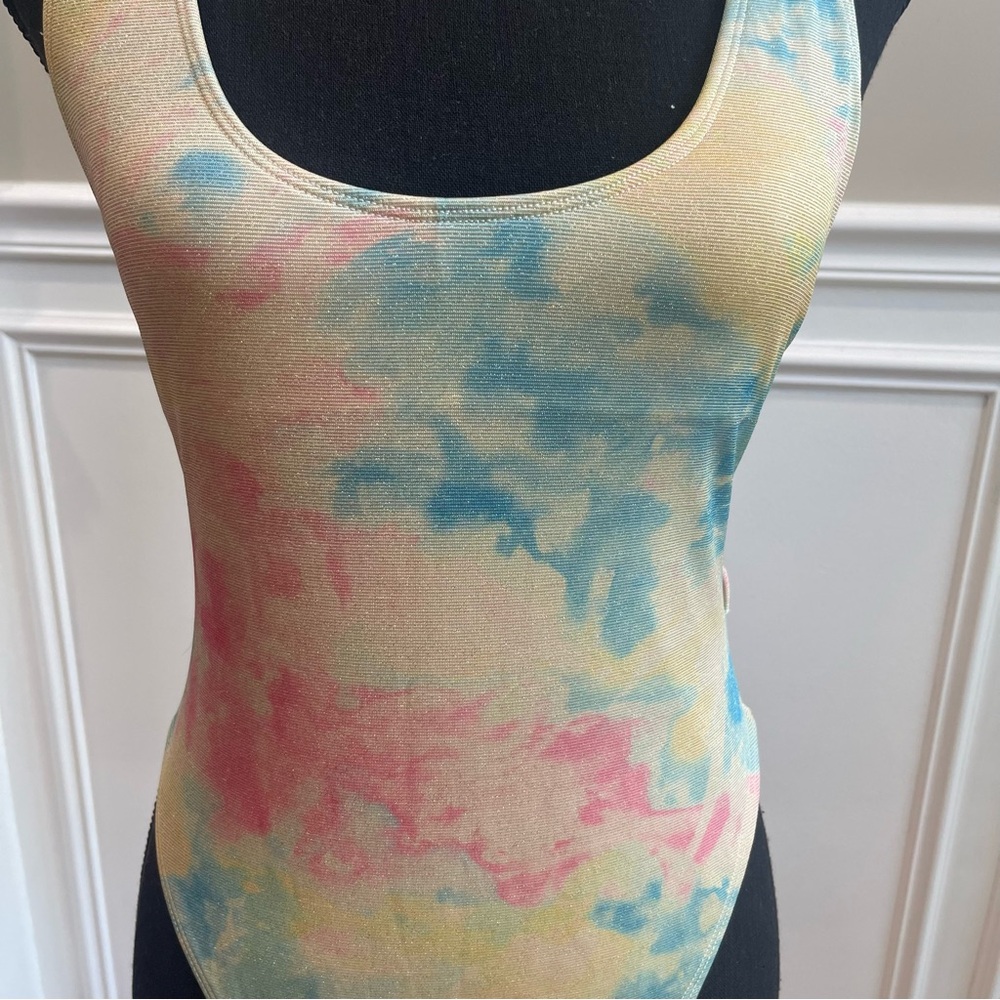 River Island Scoop Neck.  One-Piece Swimsuit in Light Pink - Picture 4 of 7